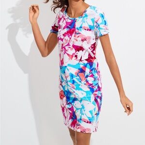 Talbots Colorful Abstract Print Dress size S